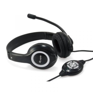 Equip auscultadores com microfone e controlo de som